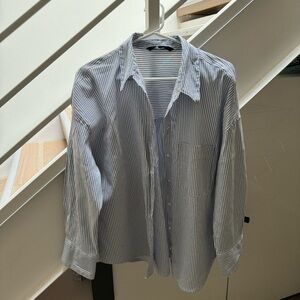 Zara Striped Oversized Shirt